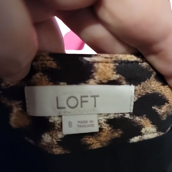 Loft Animal Print Skirt Size 8 - Picture 5 of 6